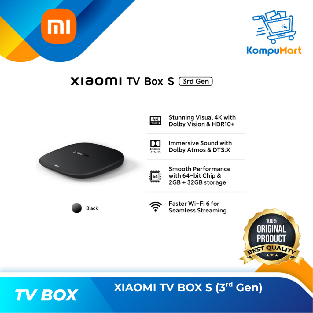 Xiaomi TV Box S (3rd Gen) 4K