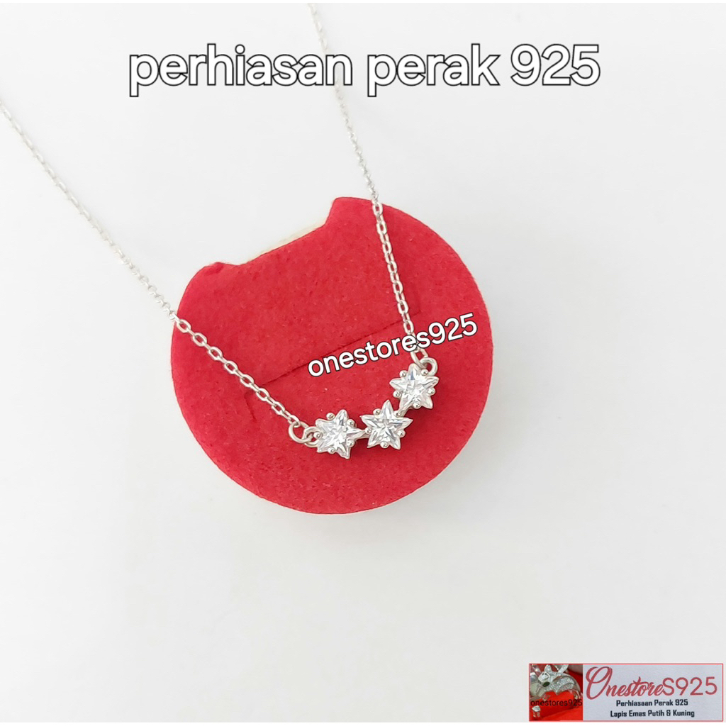 KALUNG KOYE BINTANG PERAK 925 LAPIS EMAS PUTIH KOYE 39