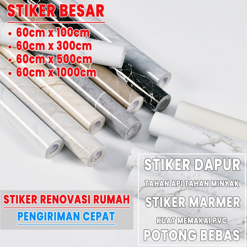 【strugglerhome】wallpaper dapur wallpaper marmer glossy wallpaper marmer dinding wallpaper dinding da