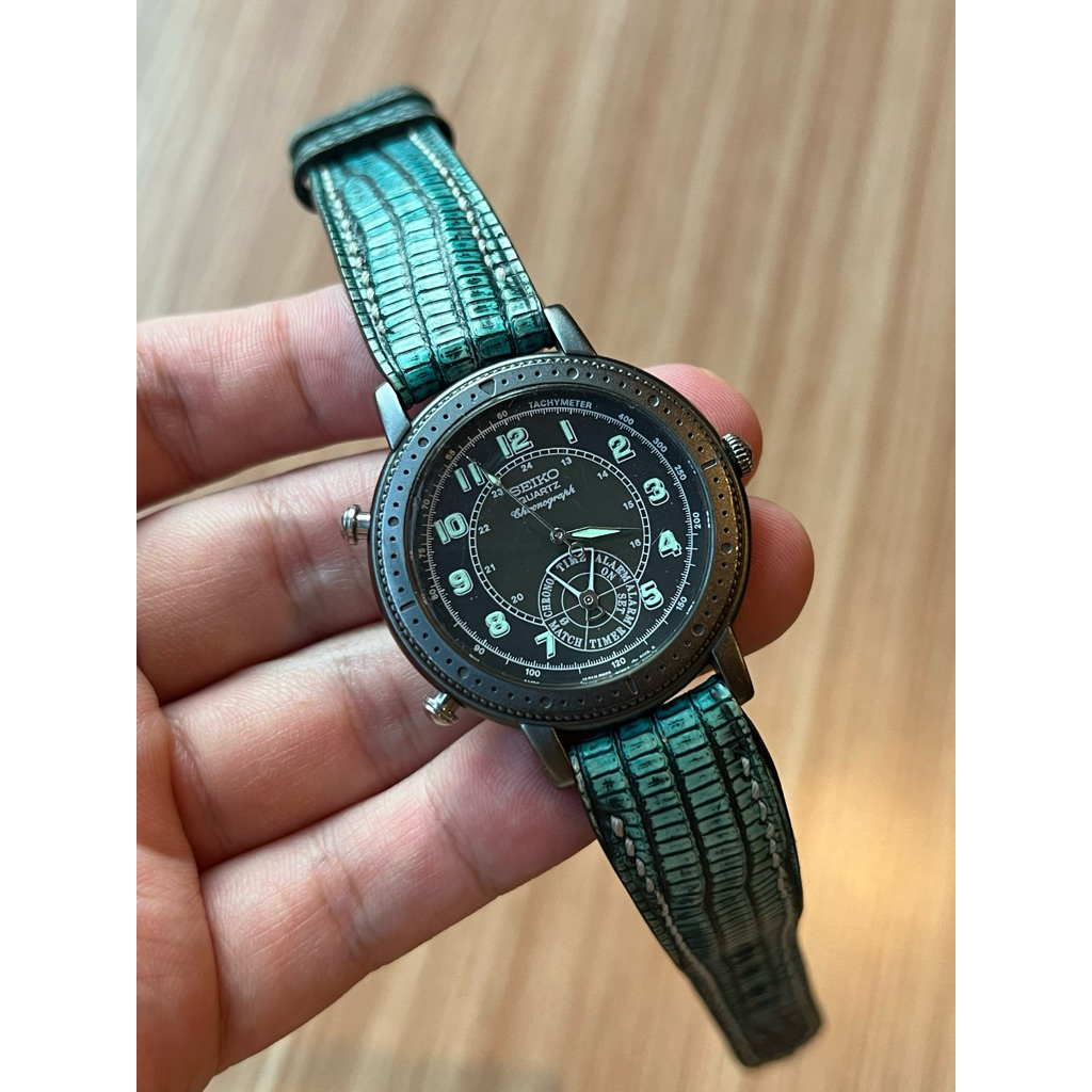 Vintage Rare SEIKO Chronograph 8M25-8019 Dancing Hands