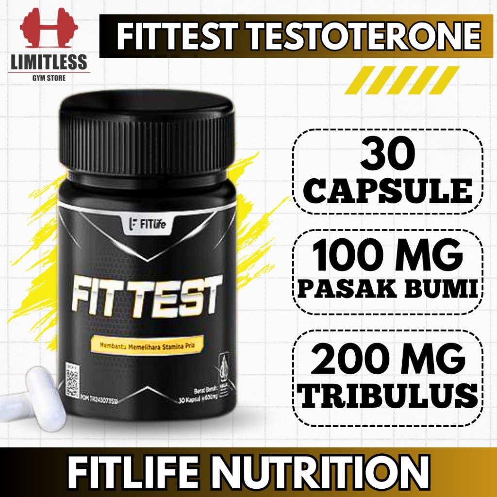 Fitlife FITTEST Testo Booster 30 Kapsul BPOM TongkatAli Tribulus 600mg