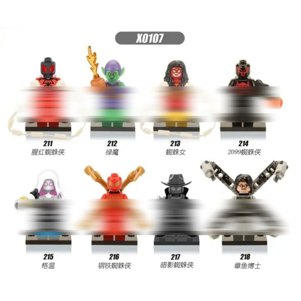 X0107 Spider Man Scarlet Spider Green Goblin Spider Woman Spider Gwen Iron Spider Noir Doctor Octopu