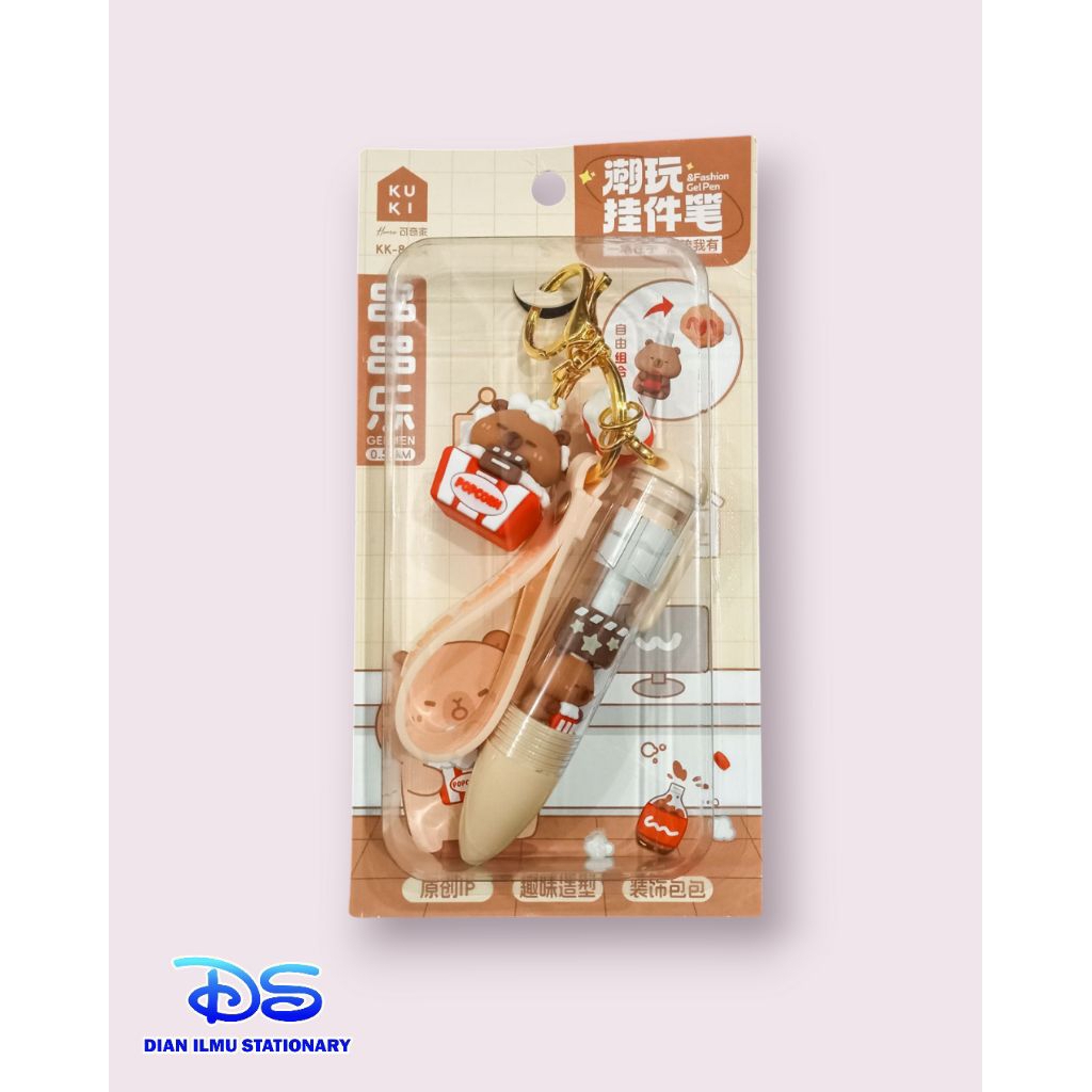 

Dian Ilmu Stationary Gantungan Kunci Bolpen Kuki Brown 8389 0.5mm dengan Desain Unik dan Karakter Lucu