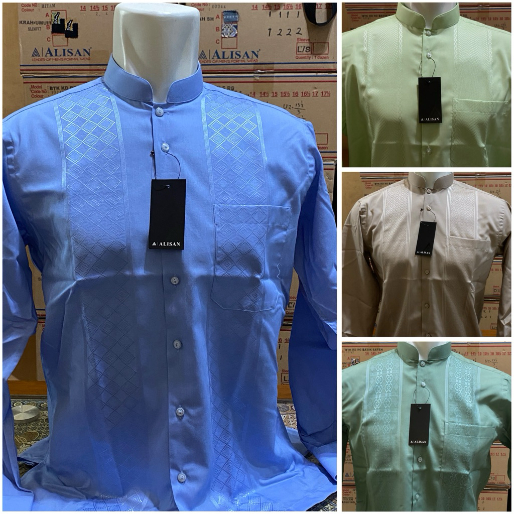 BAJU KOKO FASHION ALISAN LENGAN PANJANG