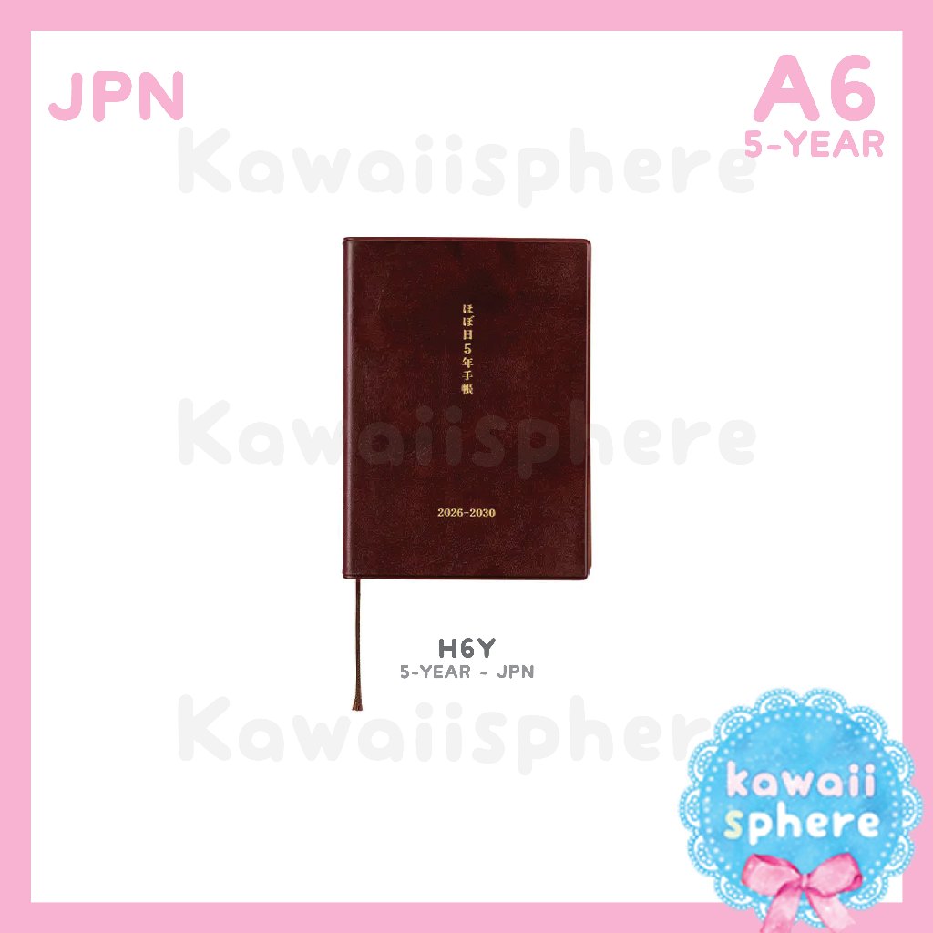 

Hobonichi 5-Year Techo 2026-2030 | Size A6 | Hobonichi 2026 5 Years Book | Preorder Handcarry Jepang