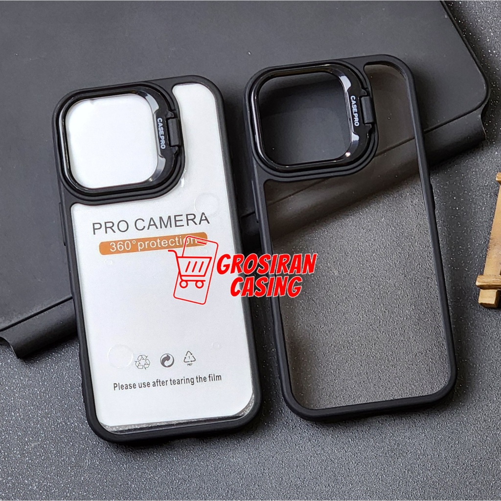 Luxury Shockproof Transparent Stand Clear Holder iPhone 16 iPhone 16 Plus iPhone 16 Pro iPhone 16 Pr