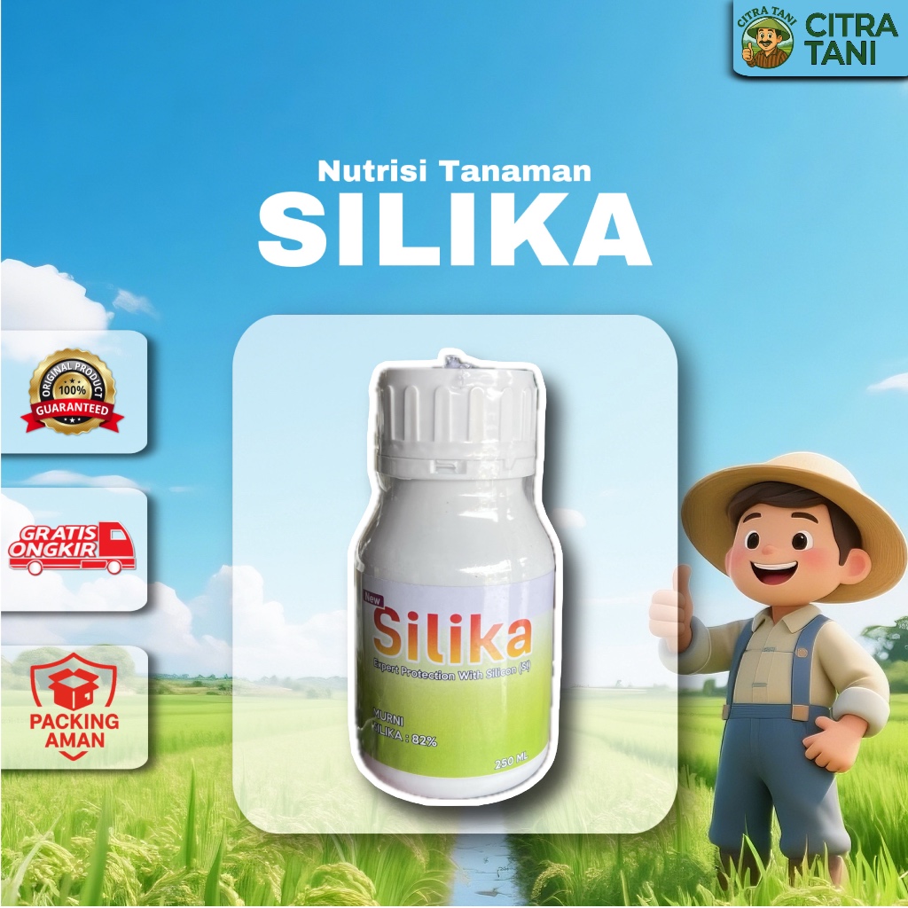 Pupuk SILIKA Cair Murni 250ml – Cegah Kerontokan Daun dan Tahan Roboh