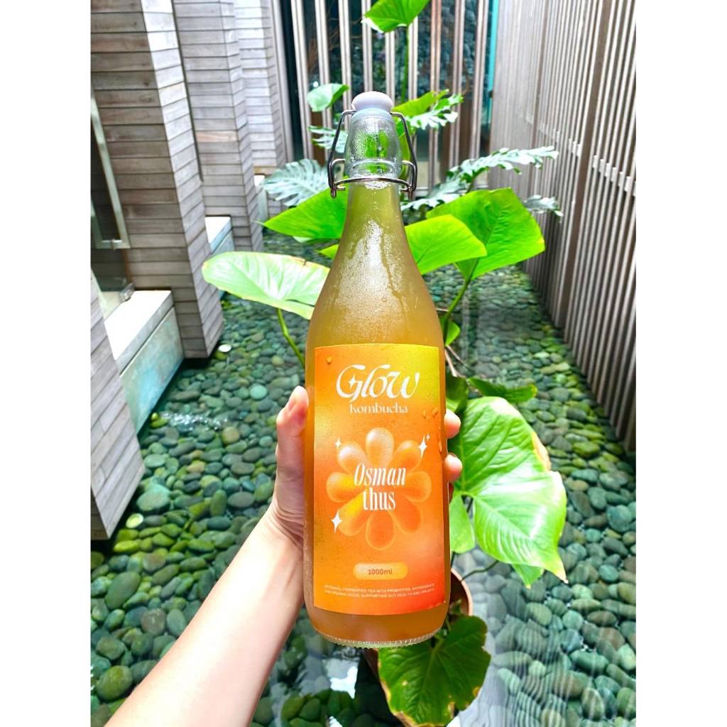 

Osmanthus Glow Kombucha Teh Prebiotik Sparkling 1 Liter