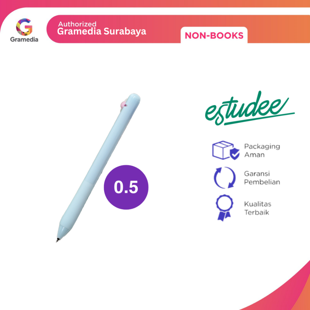 

Gramedia Surabaya - ESTUDEE MARU GELPEN 0.5 BLACK INK - BLUE EGP-435