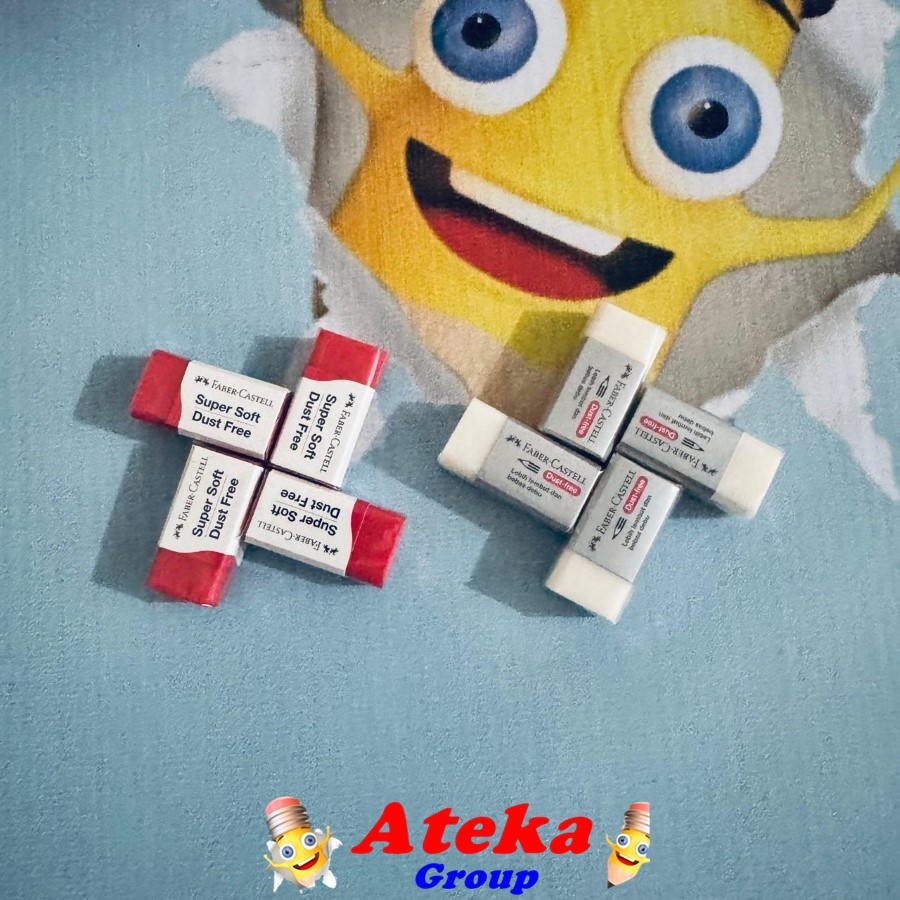 

[1 PCS] FABER CASTELL ERASER 40 MERAH PUTIH PENGHAPUS SPINNER