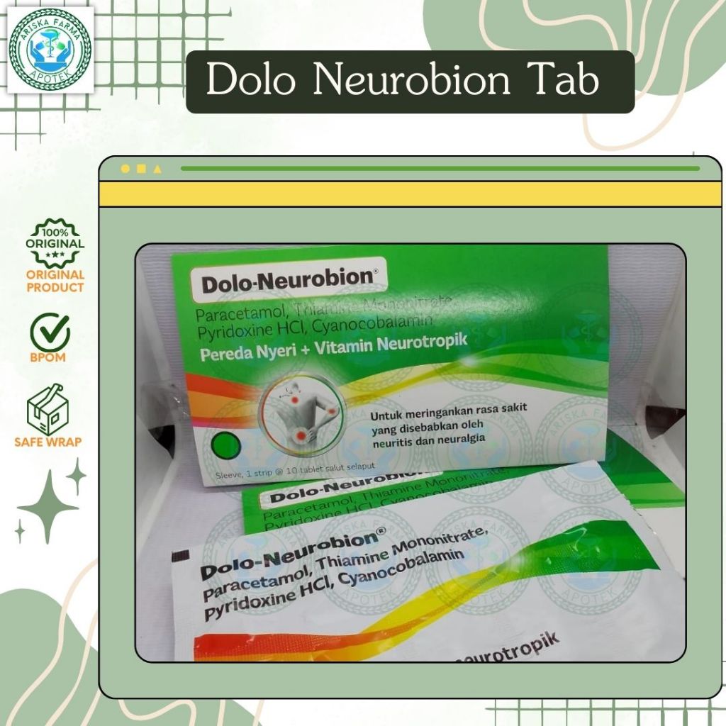Dolo Neurobion (PCT, Thiamine, Pyridoxine, Cyanocobalamin) Tab per strip