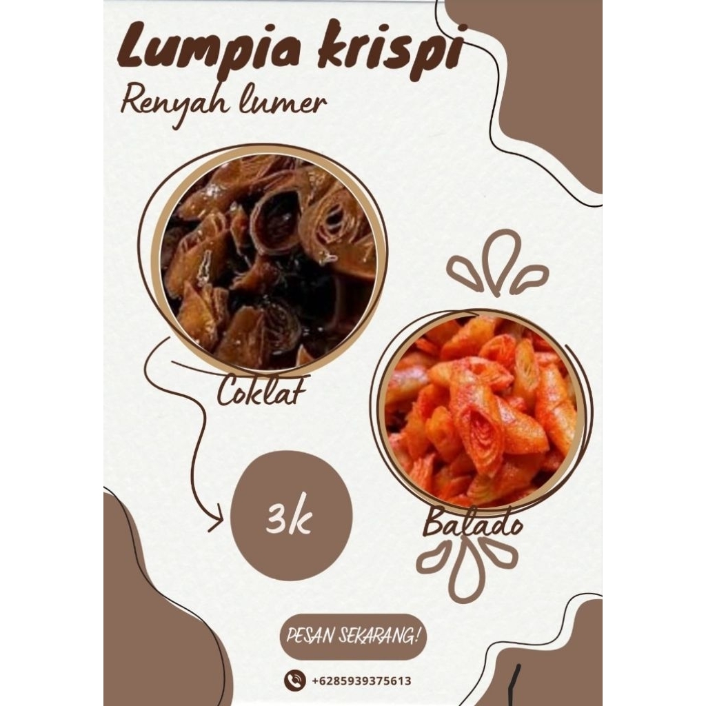 Lumpia coklat lumer crispy