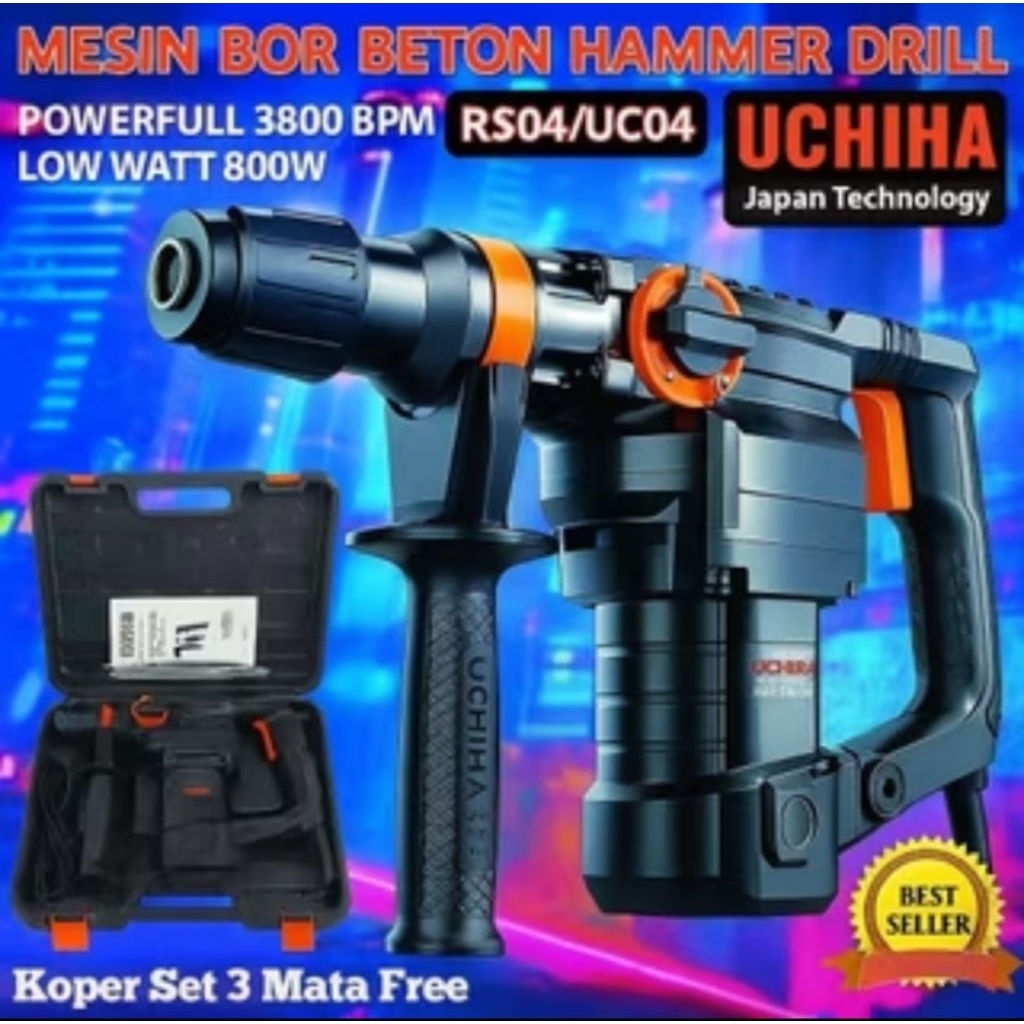 promo mesin bor jack hammer drill bobok beton UCHIHA RS 04/UC O4 japan teknologi
