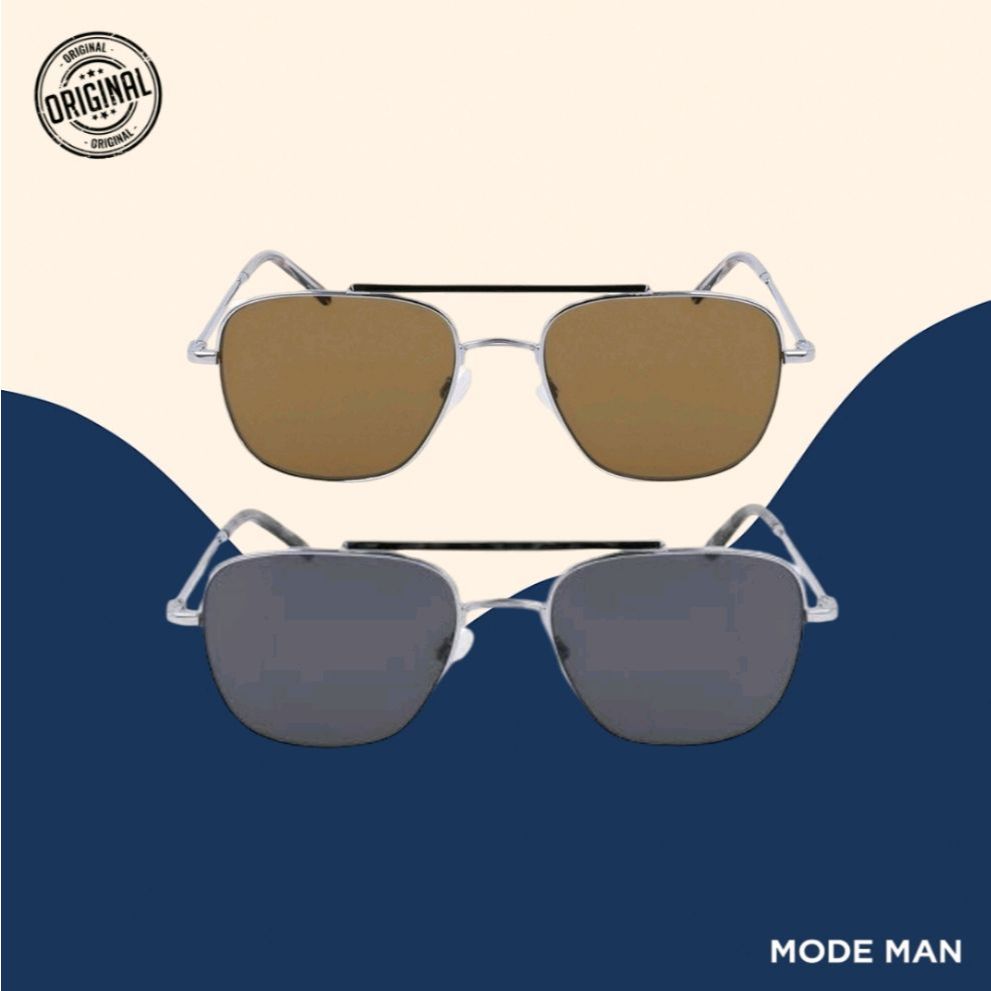 Calvin Klein Sunglasses CK21104S – Kacamata Hitam Pria, Frame Persegi Logam, Pelindung UV Stylish – 