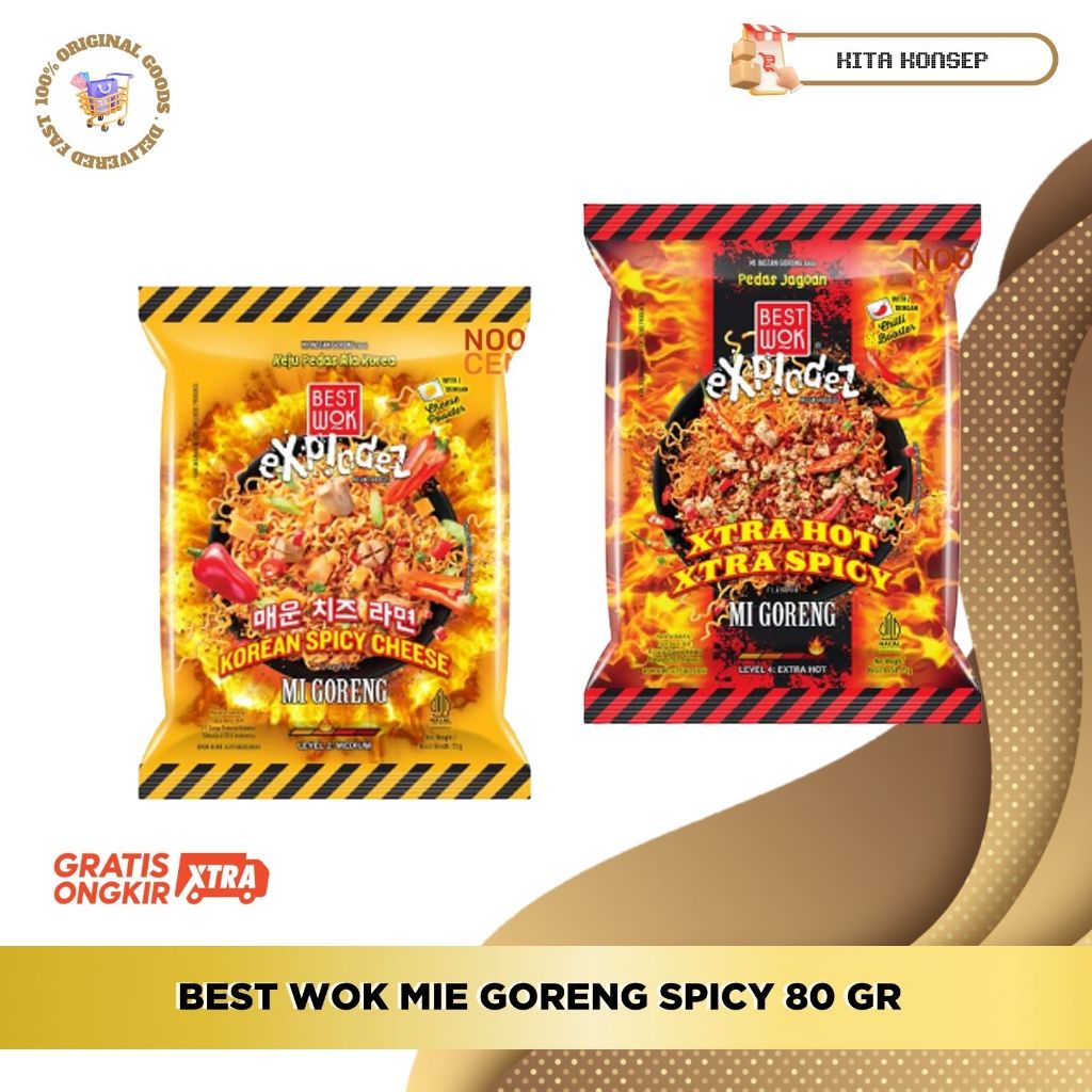 

BEST WOK MIE GORENG SPICY 80 GR KOREA SPICY CHEESE EXTRA HOT EXTRA SPICY