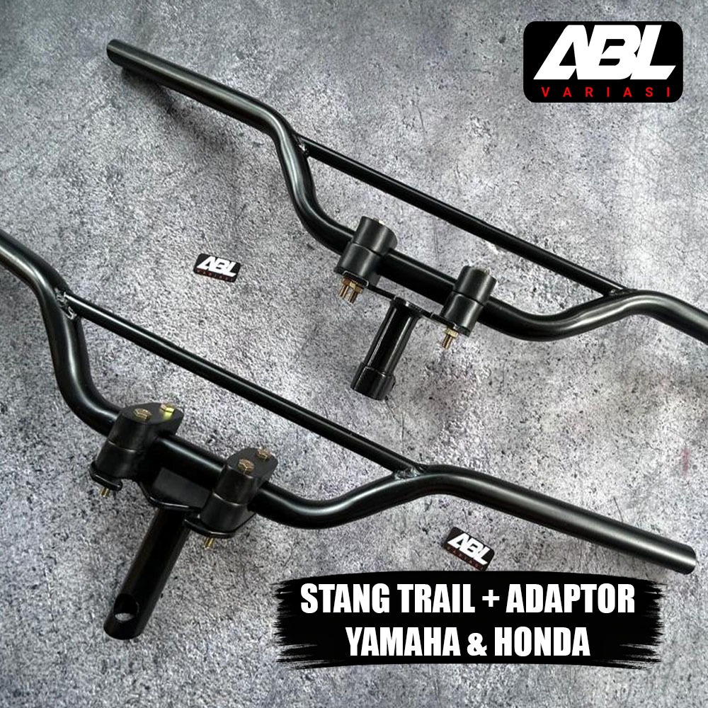 Stang Trail Fullset Hitam Bebek Set for Honda Yamaha Universal