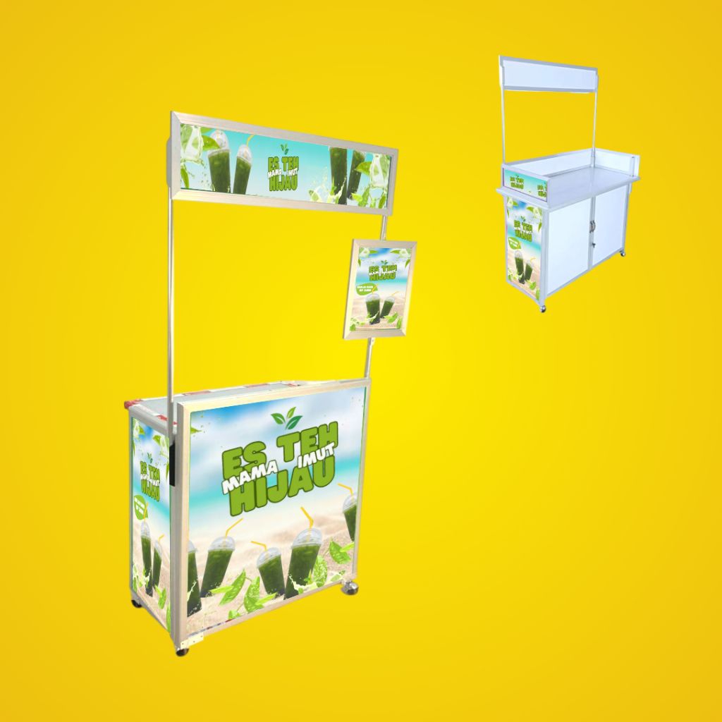 Booth Portable + Pintu / Gerobak lipat / Meja lipat Untuk Dagang Booth Portable  + Pintu / Gerobak l