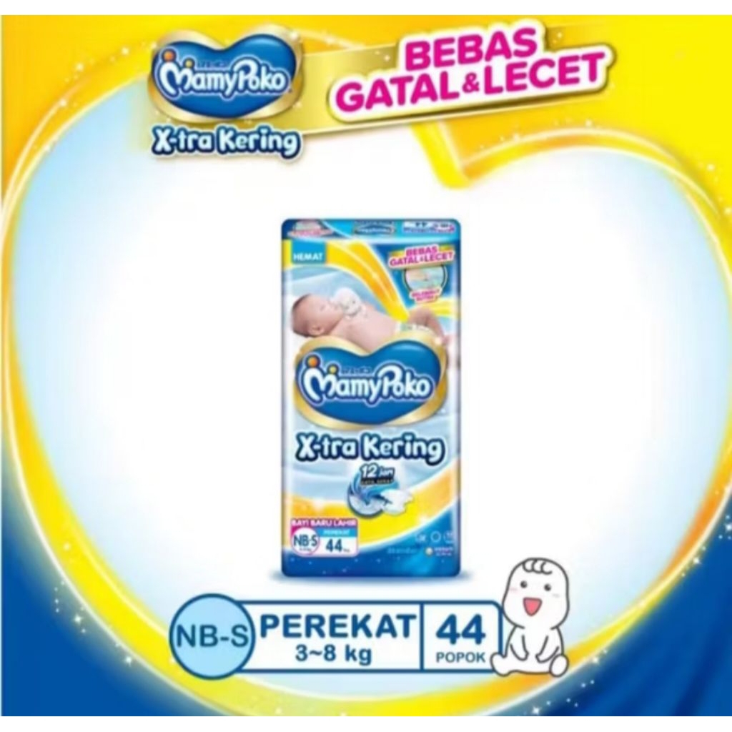 MamypokoExtrakering/PampersMamyPokoNB-S(44pcs)Perekat/Pampers Perekat