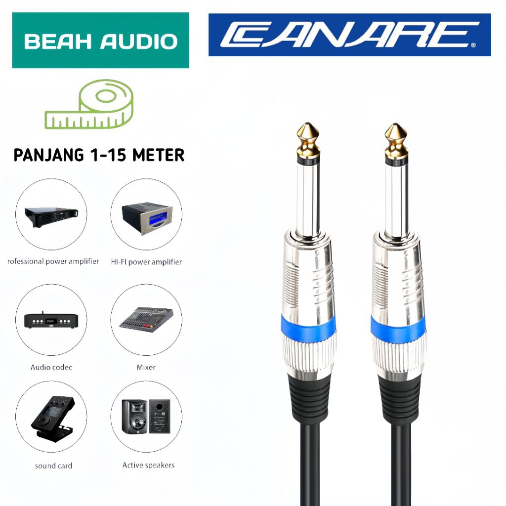 Kabel Jack Akai Mono To Akai Mono Kabel Amplifier Ke Mixer