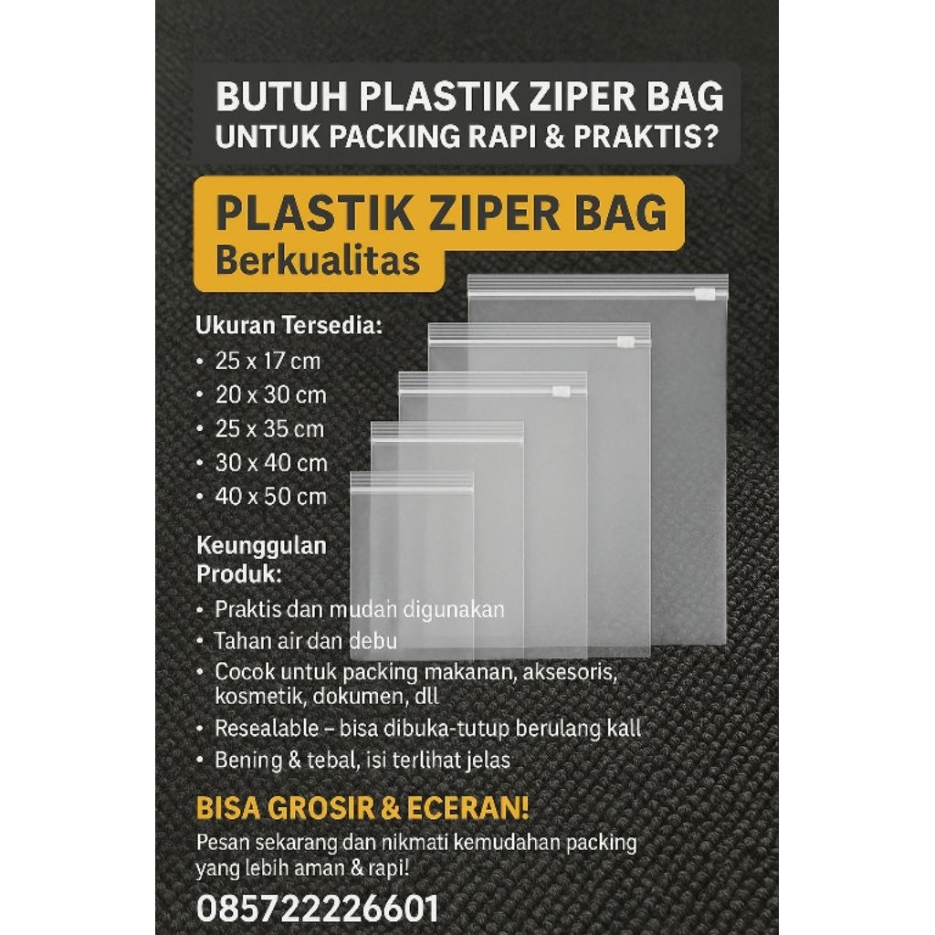 Travel Pouch Ziper Import 30 x 40