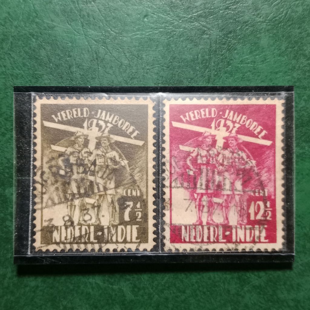 

Prangko koleksi kuno Ned Indie Wereld Jambore Original 2 pcs Tahun 1937 USED