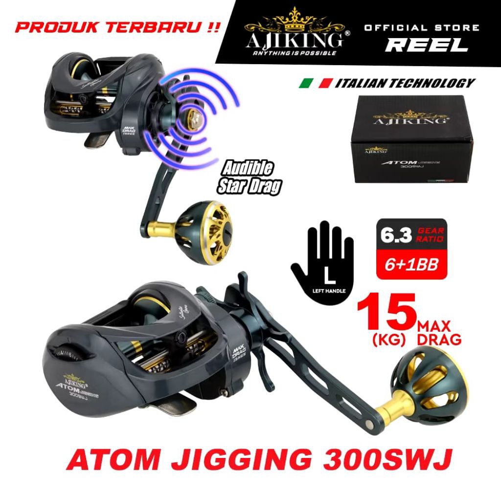 reel Pancing BC/Jig Ajiking Atom 300SWJ