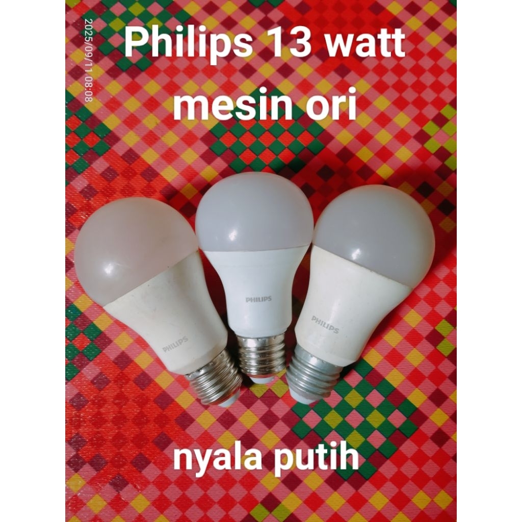 Lampu led Philips bekas/rekondisi 13 watt (mesin ori)