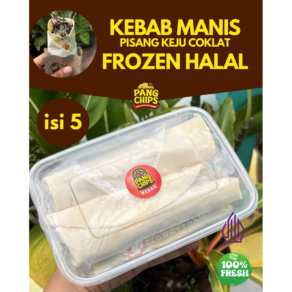 

Kebab Pisang Coklat Keju Frozen isi 5 pcs / Kebab Manis / Frozen Kebab Dessert Praktis