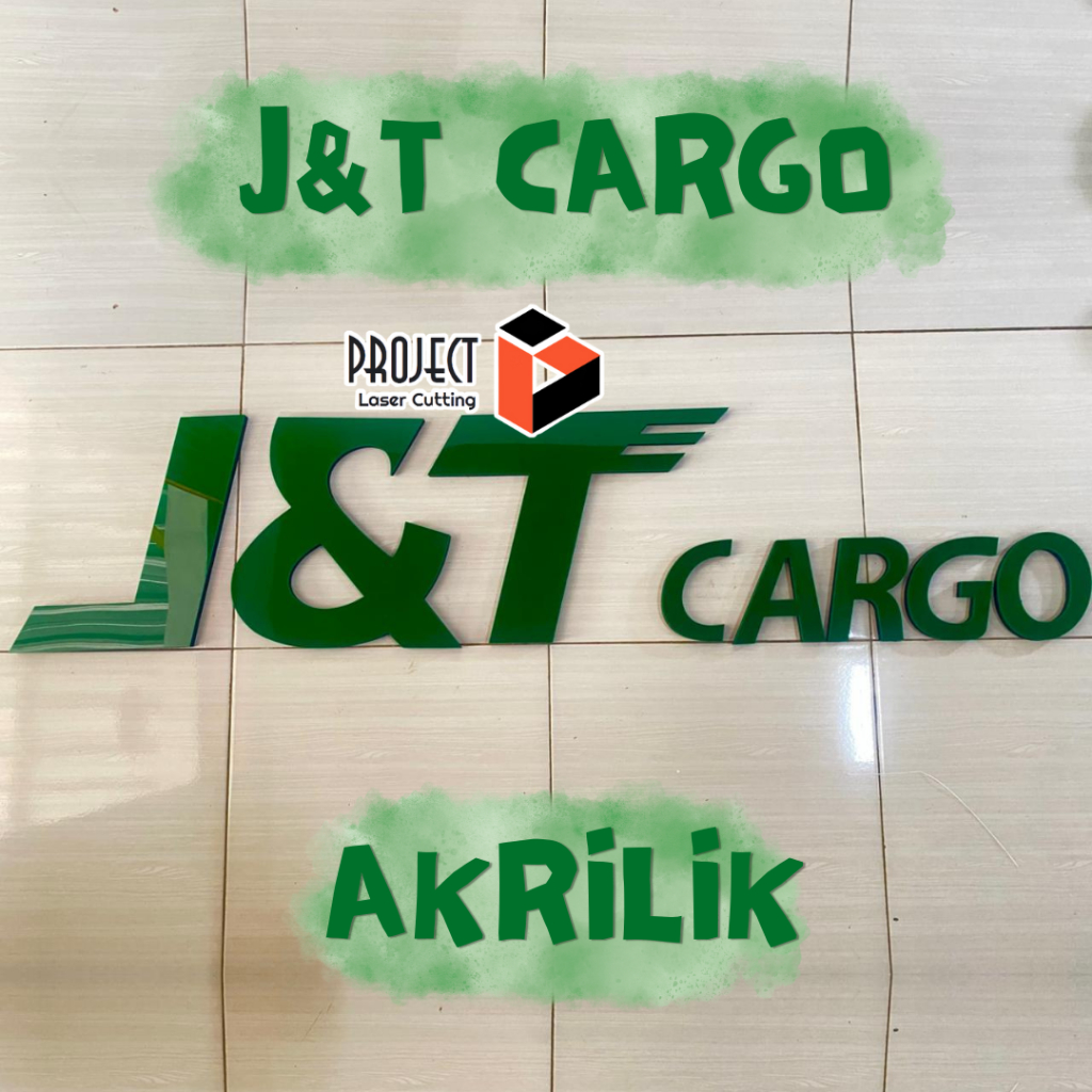 Logo/Lambang akrilik J&T Cargo Akrilik dan Spon Eva murah