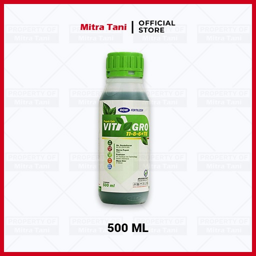 VITAGRO Pupuk NPK Cair (11-8-6)+TE DGW Original 500 ML Gratis Kaos