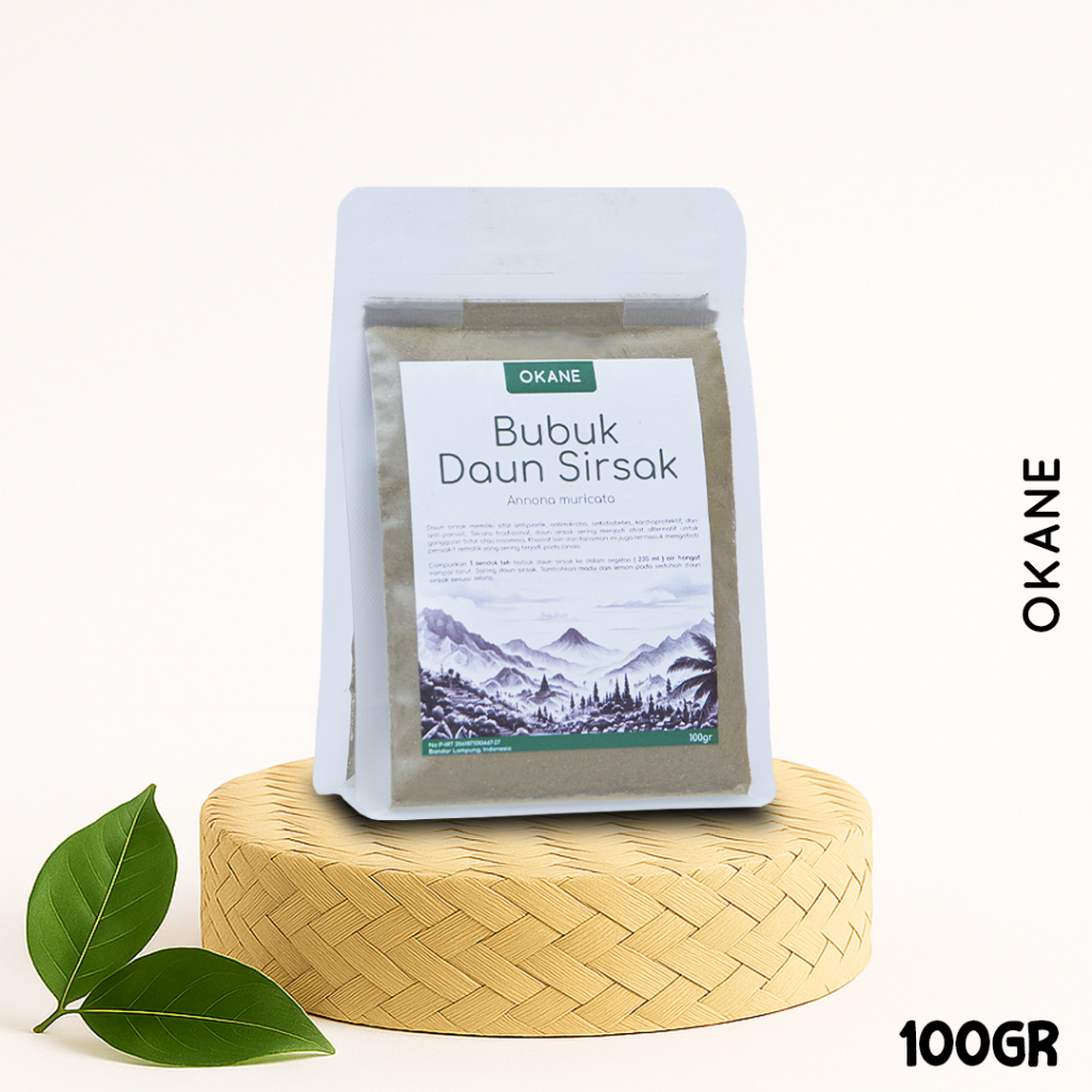 

Daun Sirsak Bubuk Asli OKANE 100 gr / Bubuk Daun Sirsak Original Tanpa Campuran