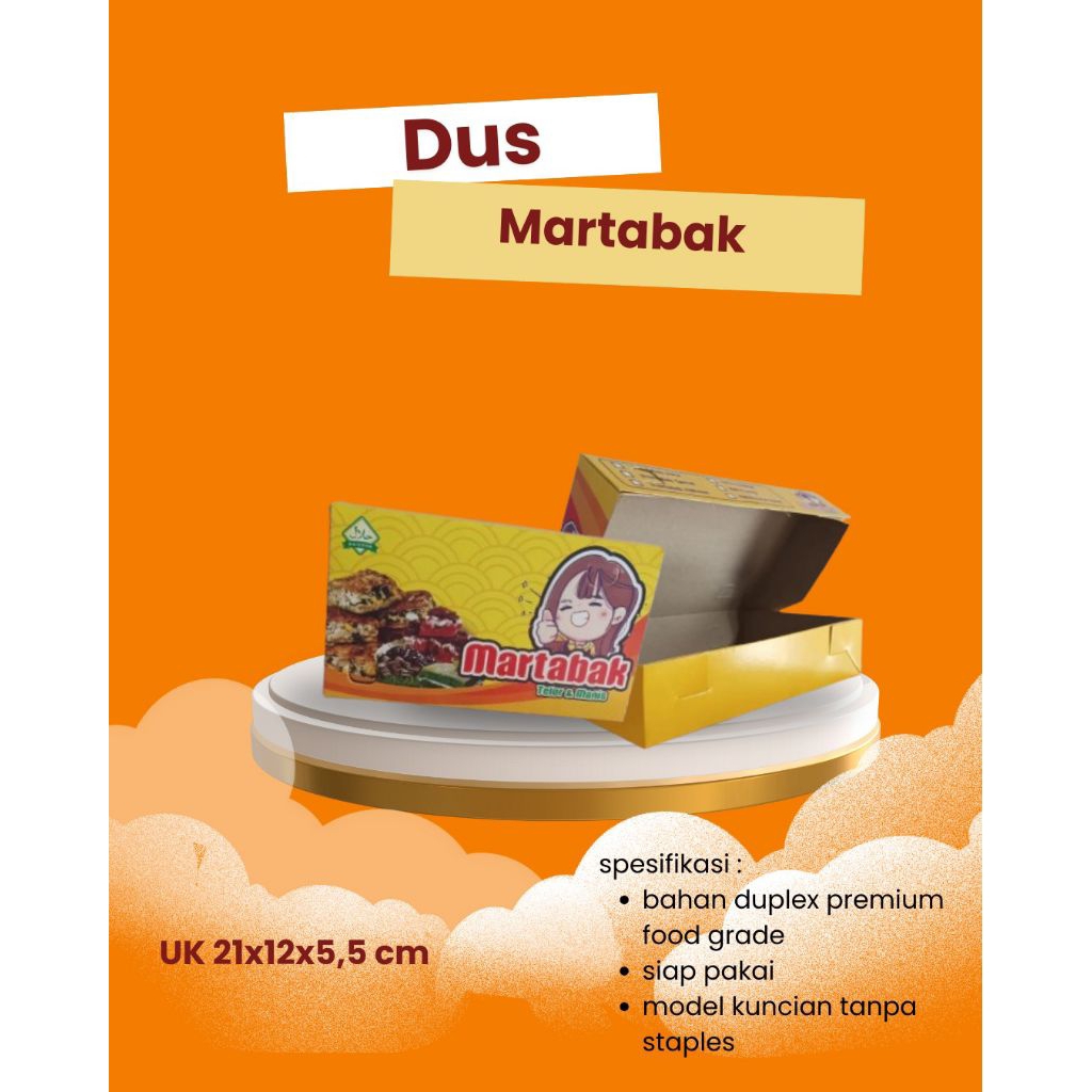 

[30 PCS] DUS MARTABAK | KEMASAN MARTABAK | BOX MARTABAK NO BRAND