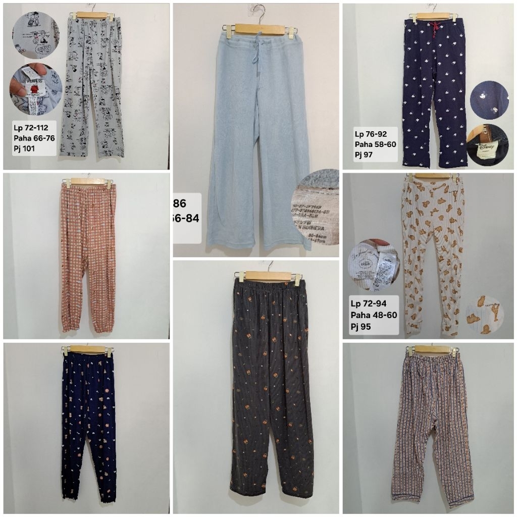 Celana panjang wanita - celana tidur halloween - celana panjang rumah - celana tidur pique - celana 