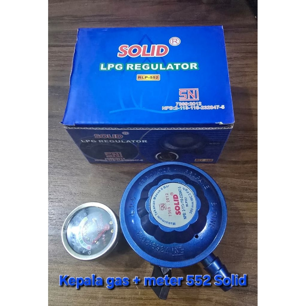 Regulator Kepala Gas Solid  Tekanan Rendah Biru RLP 552 Solid