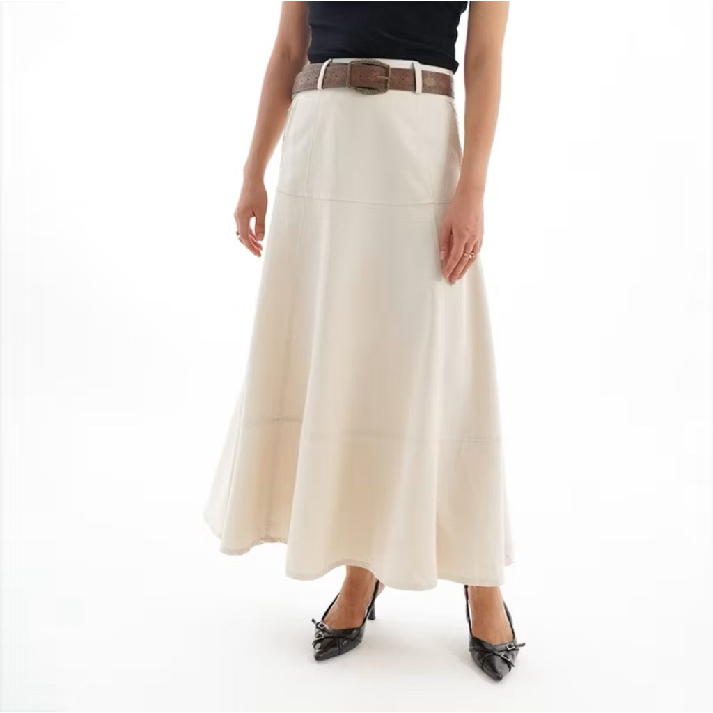 PRELOVED Mississippi La Naturecree Linen Rok Midi