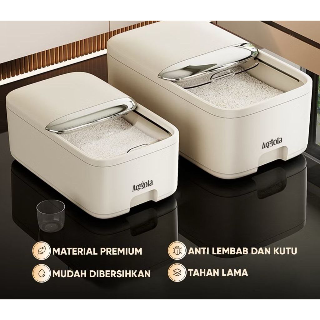 DISPENSER BERAS ESTETIK SLIM TEMPAT WADAH PENYIMPANAN BERAS MEWAH -th