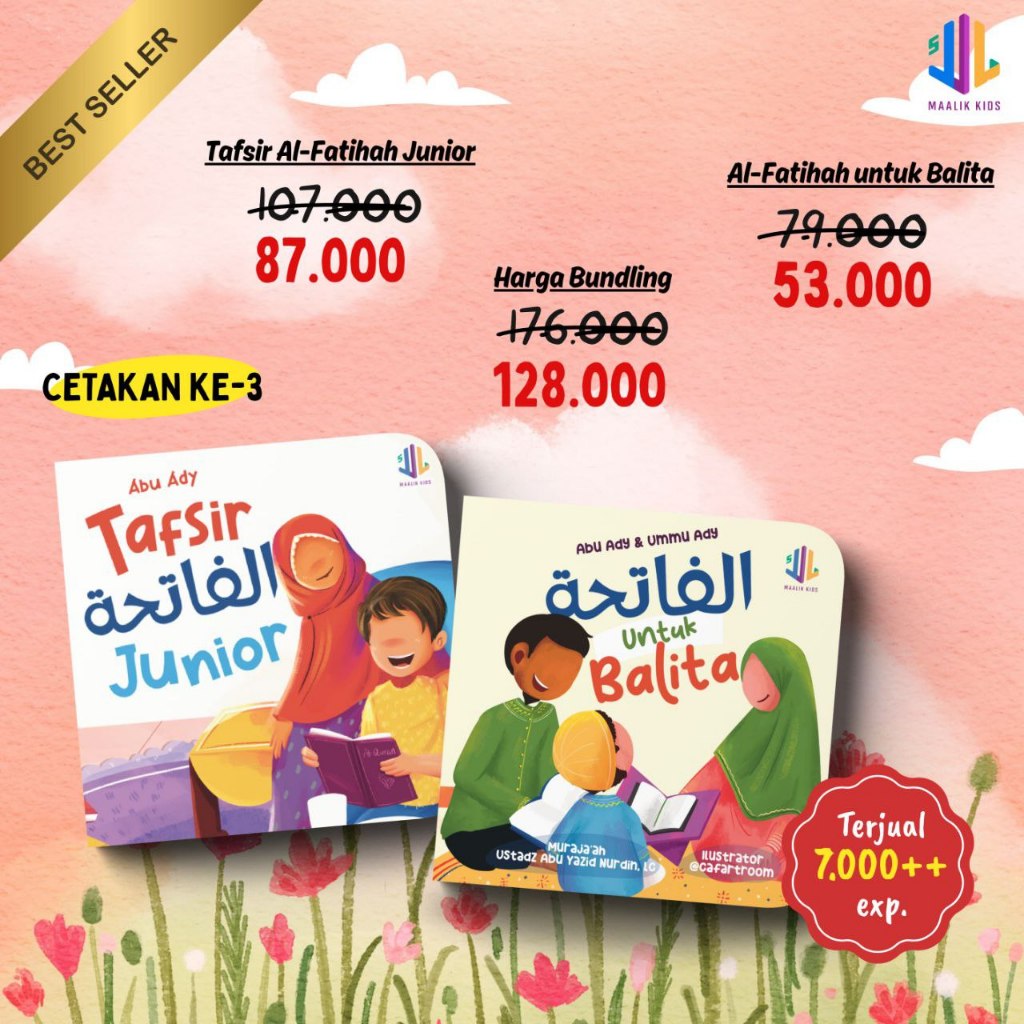 Malik Kids - Buku Edukasi Islami : Boardbook Al-Fatihah Pertamaku untuk Balita 0 1 2 3 4