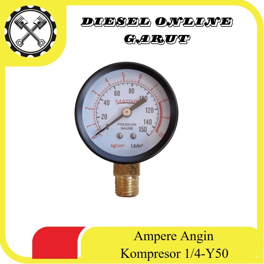 Ampere Angin Kompresor Pressure Gauge Kompresor 1/4-Y50 JF