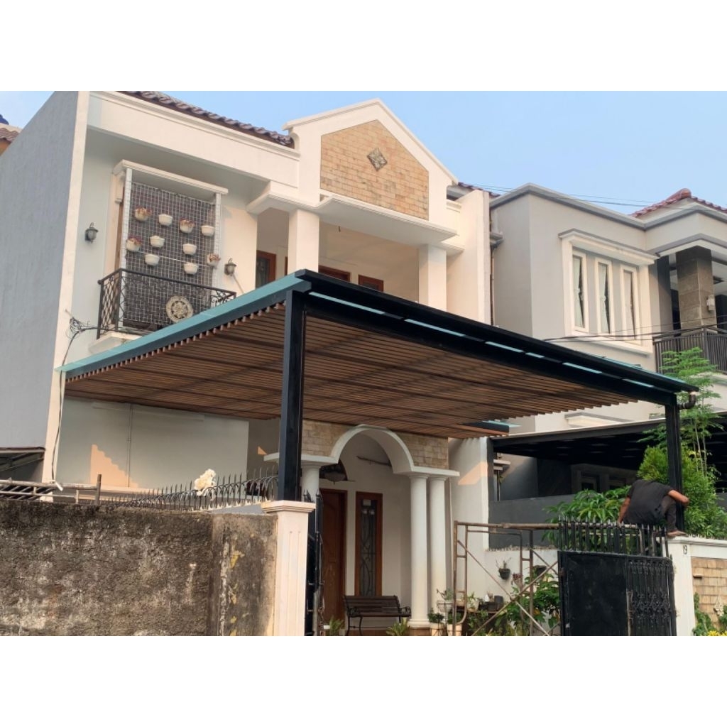 Kanopi kaca tempered 8mm