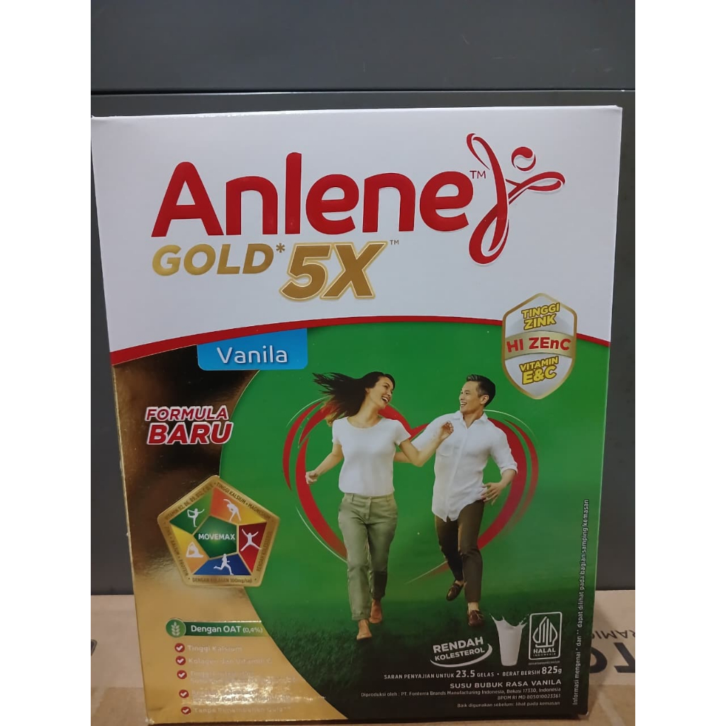 

Anlene Gold 5X Vanila 825g Susu Tinggi Kalsium