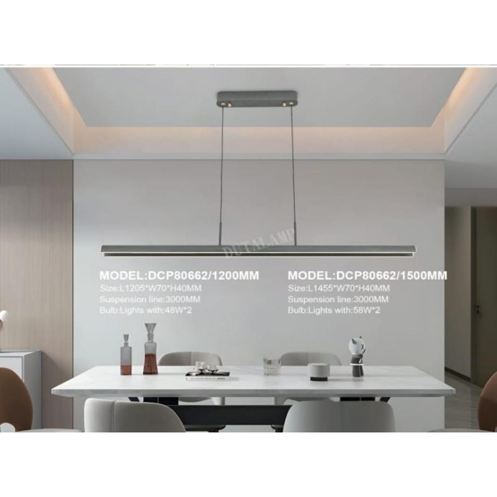 Lampu Gantung Hias Minimalis Modern Meja Island Meja Makan Diameter 150 Cm Elegan