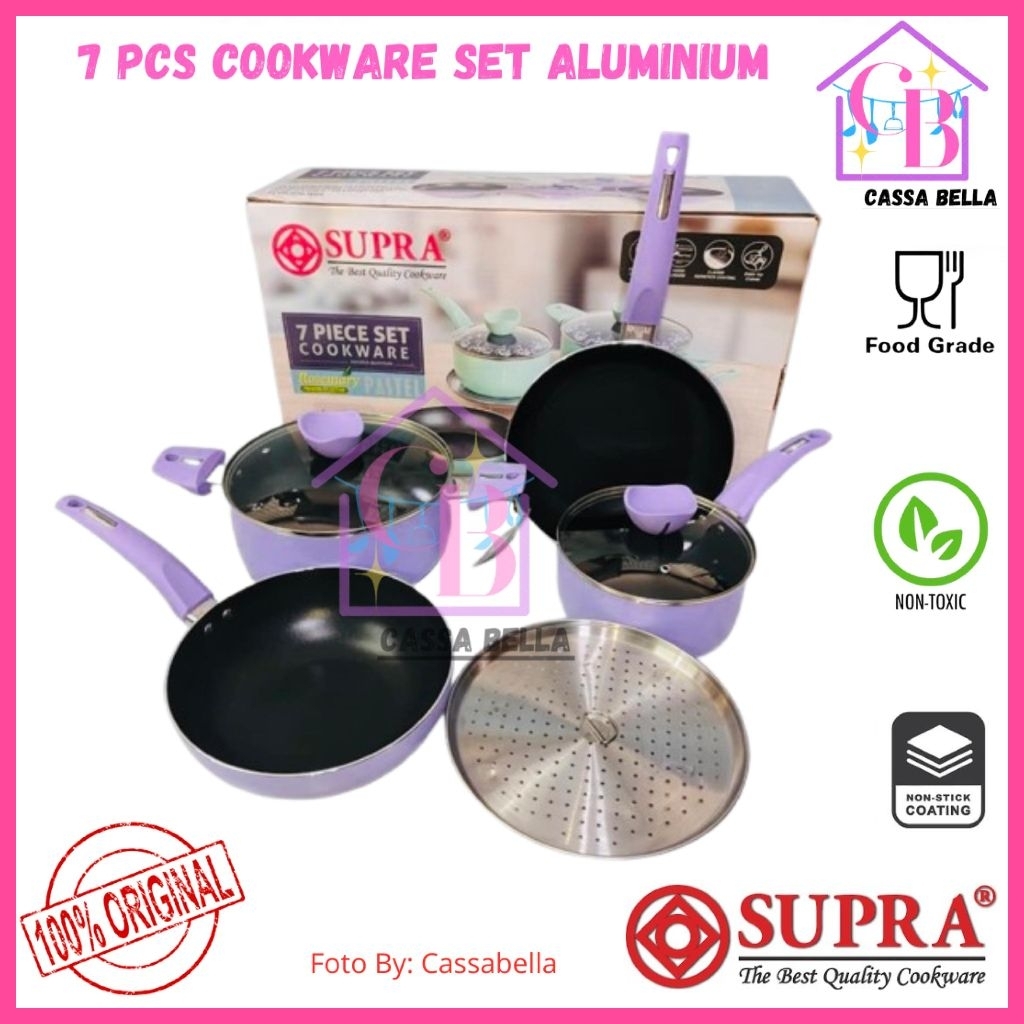 Panci Set Supra 7pcs / Panci Set 7pcs Premium Aluminium / Supra Cookware Set 7pcs
