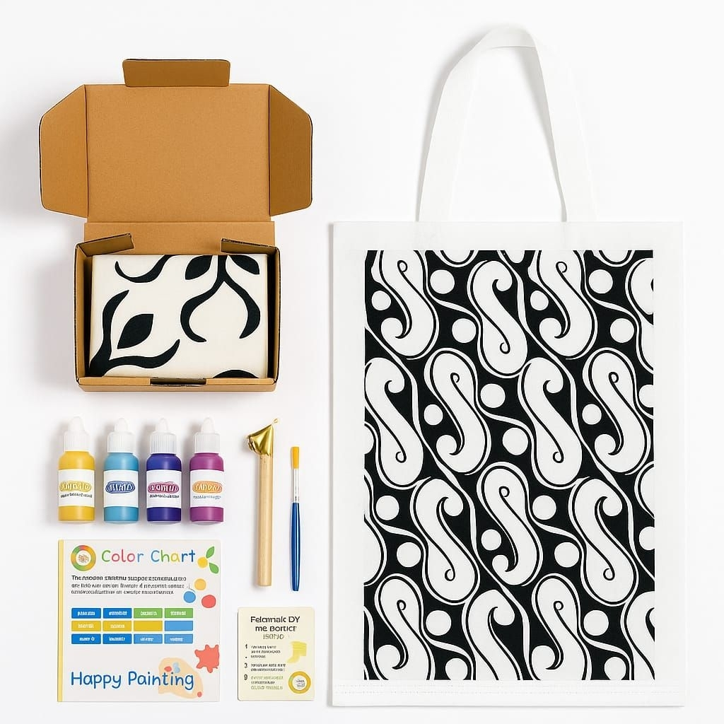 

DIY Membatik Tote Bag Kain Kanvas Totebag Aktivitas Lukis Melukis by GHEduPlay