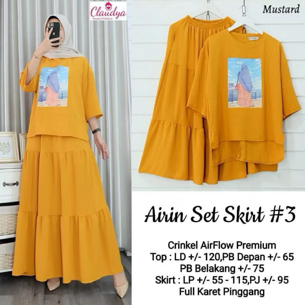 Airin set skirt baju set rok