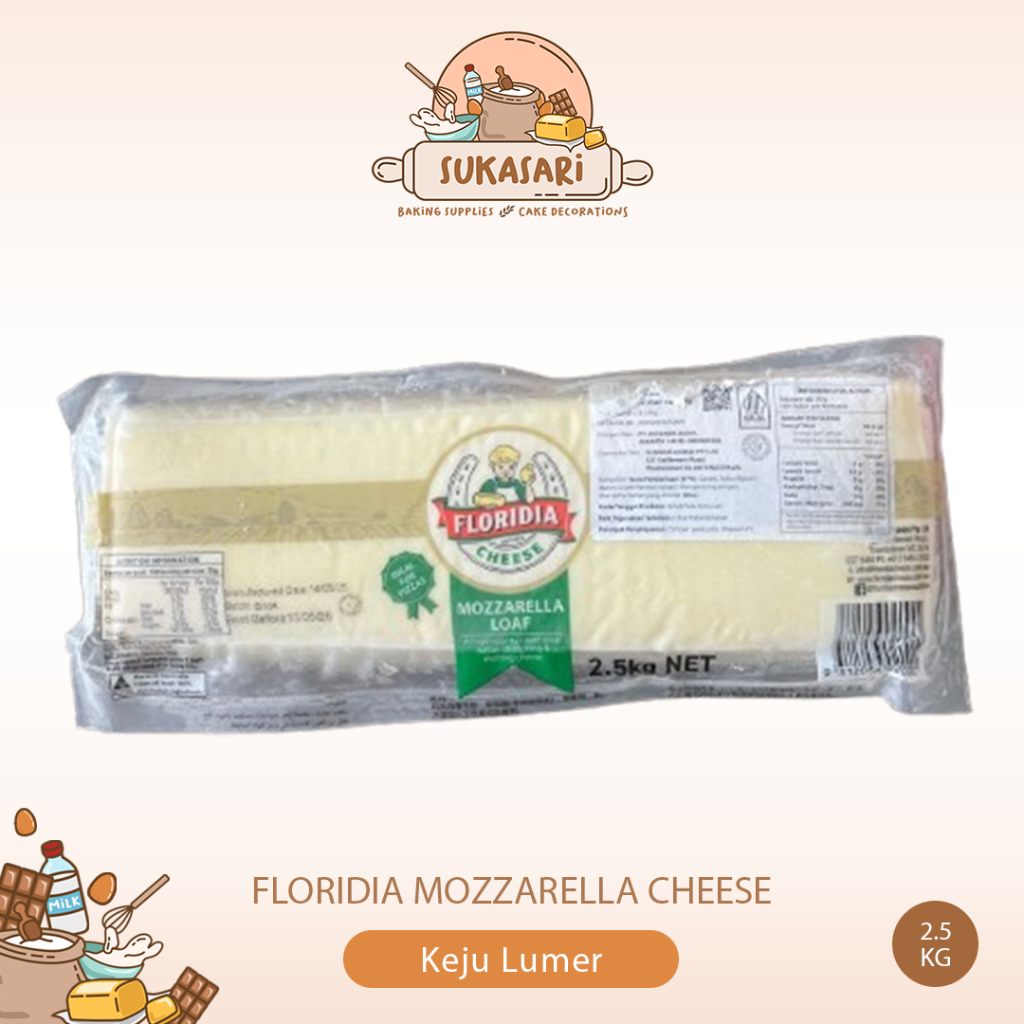 

Floridia Mozzarella 2.5kg / Keju Mozarela Cheese Lumer Mozzarela / Mozarella Floridia