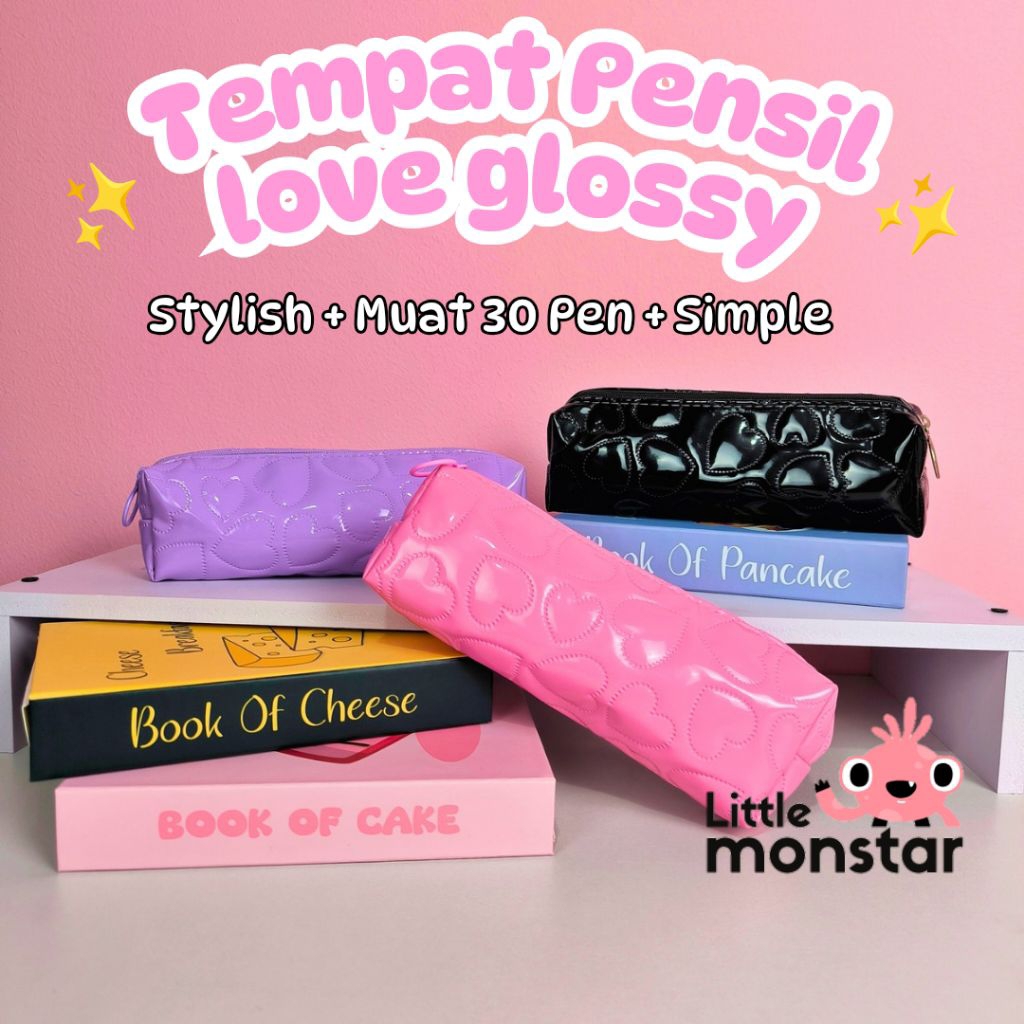 

Tempat Pensil Glossy Muat 30 Pulpen - Tempat Alat Tulis Anak Remaja Lucu Stylish Free Gantungan Kunci