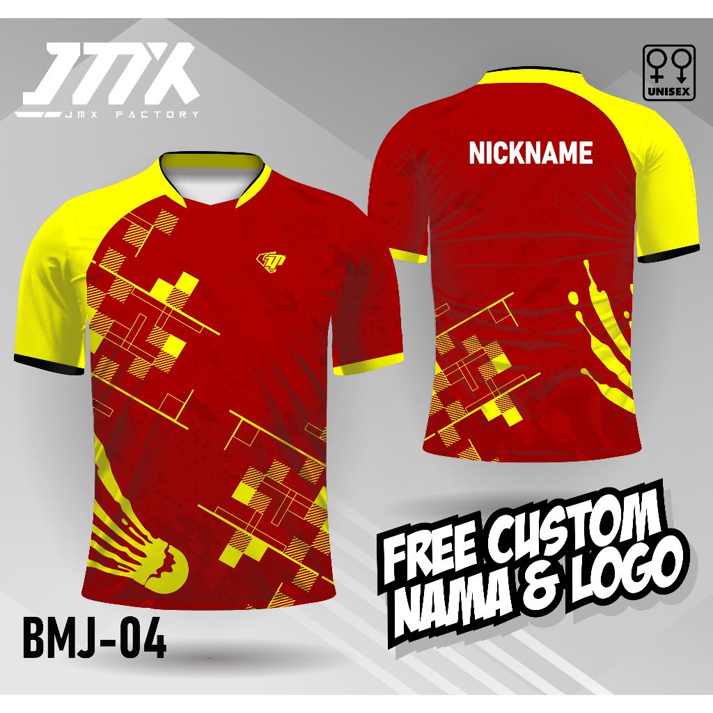 Jersey Badminton 2025 | Free Custom Nama & Logo