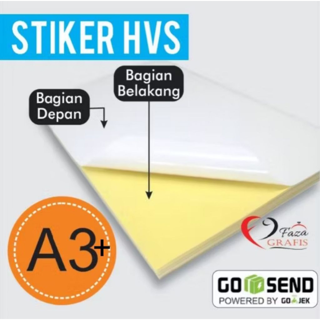 

Kertas sticker hvs ukuran a3+/32x48 cm