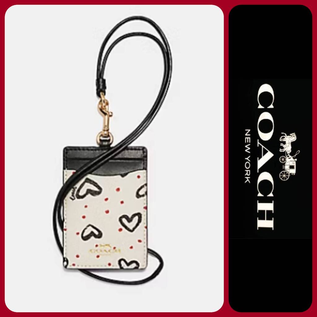 

Lanyard ID Card with crayon hearts print gantungan kartu identitas original gd