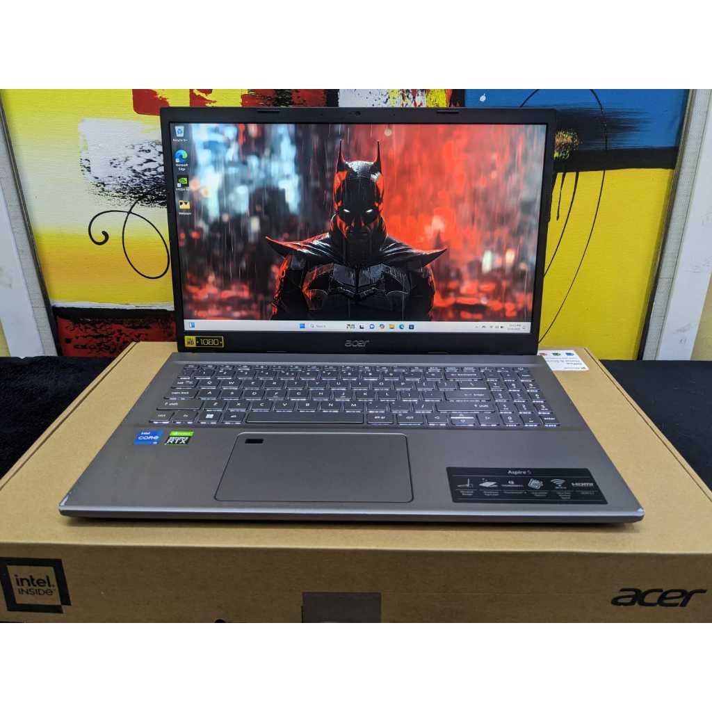 Laptop Gaming Acer Aspire 5 Core i5 Gen 12 Ram 32 Nvidia RTX Fullset Mulus